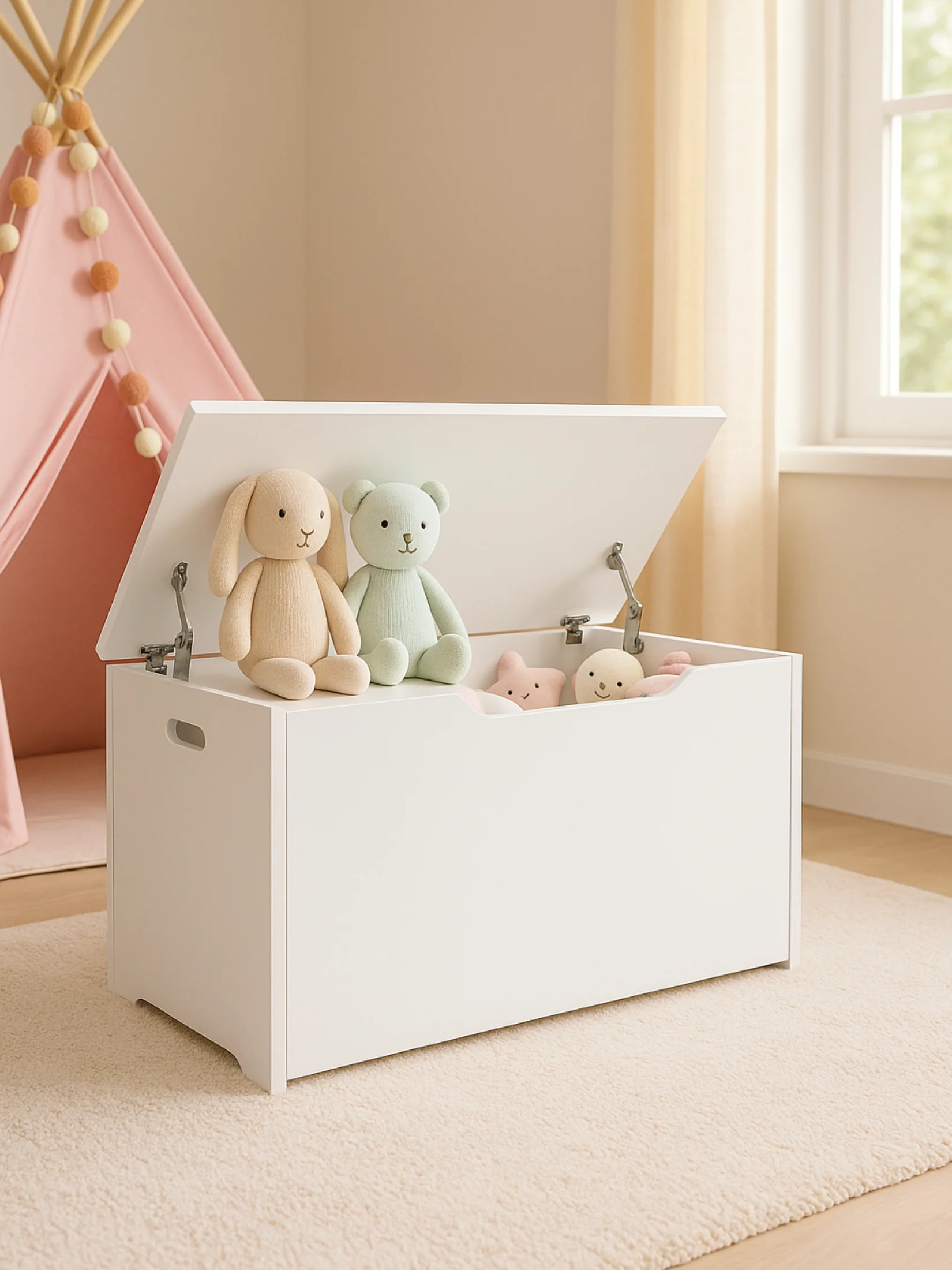 Alex White Classic Kids Toy Storage Box Chest - Image 4