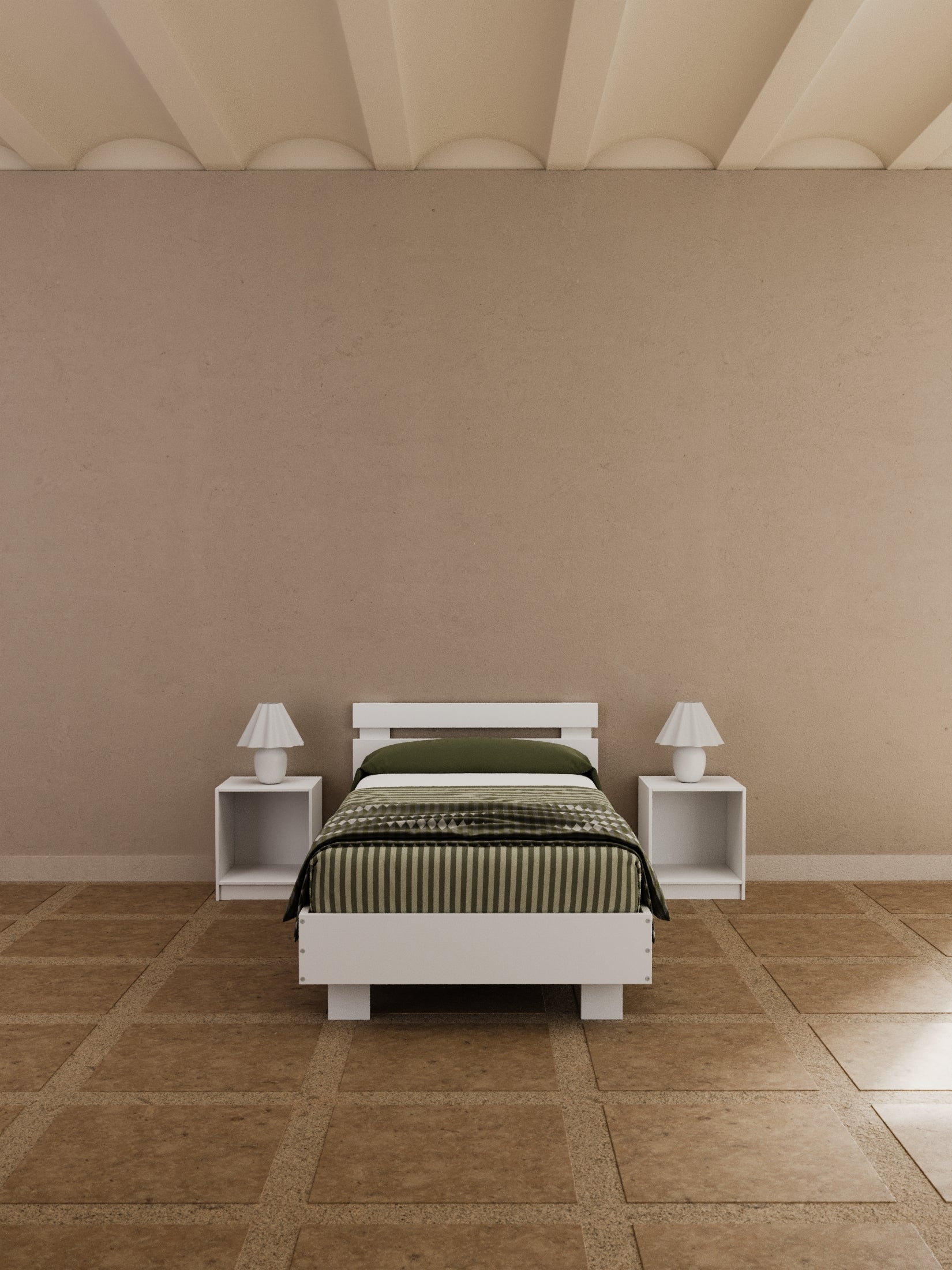 Alex White Timber Bed Frame - Image 3