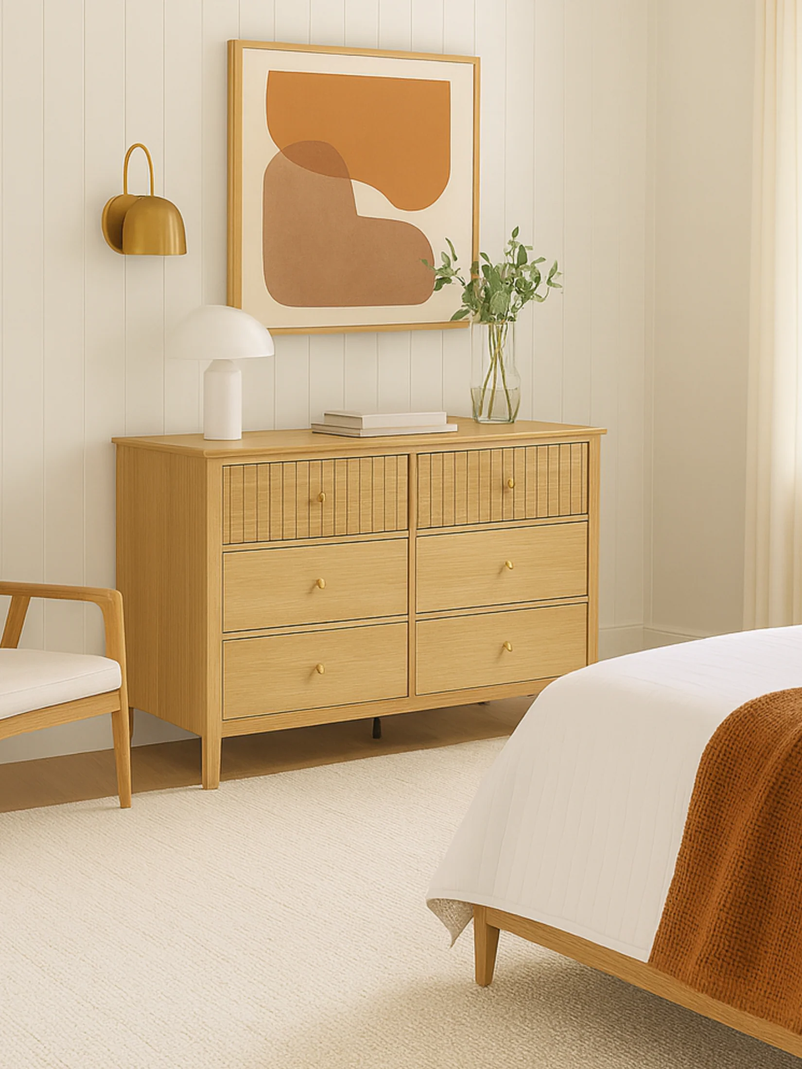 Alya Natural Tallboy 6 Drawer-Dresser - Image 2