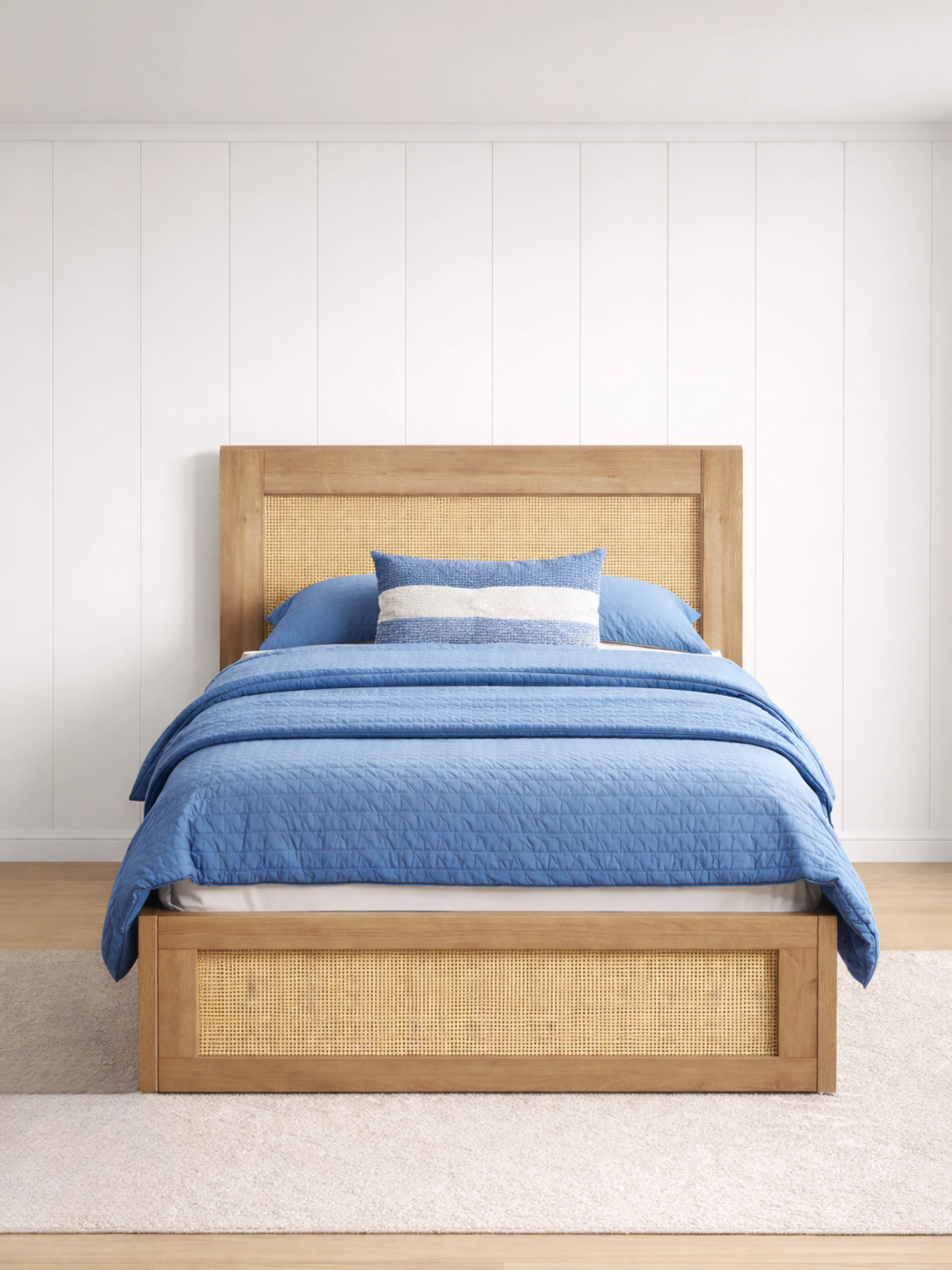 Andi Natural Rattan Storage Bed Frame - Image 4