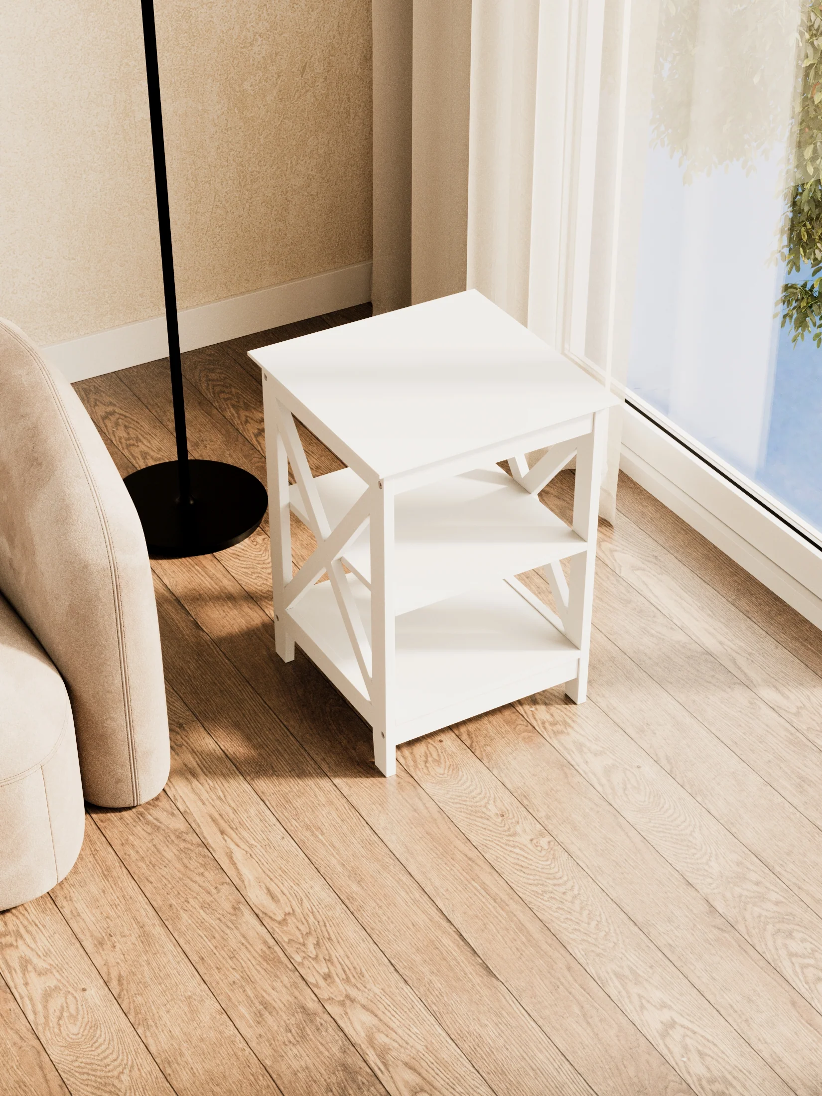 Arden White Hamptons Side Table - Image 3
