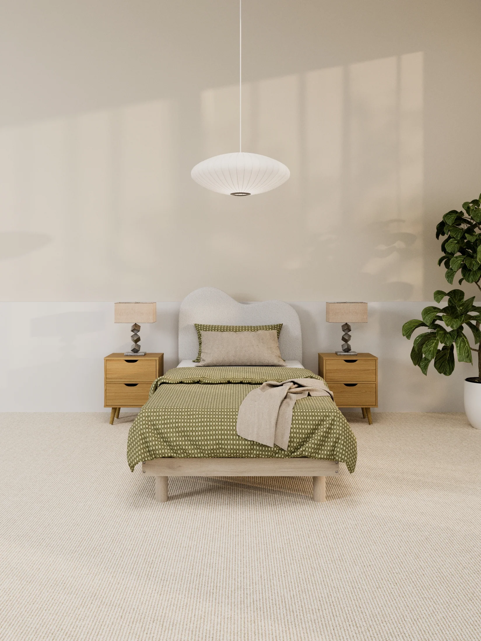 Bella White Wavy Boucle Bedhead - Image 6