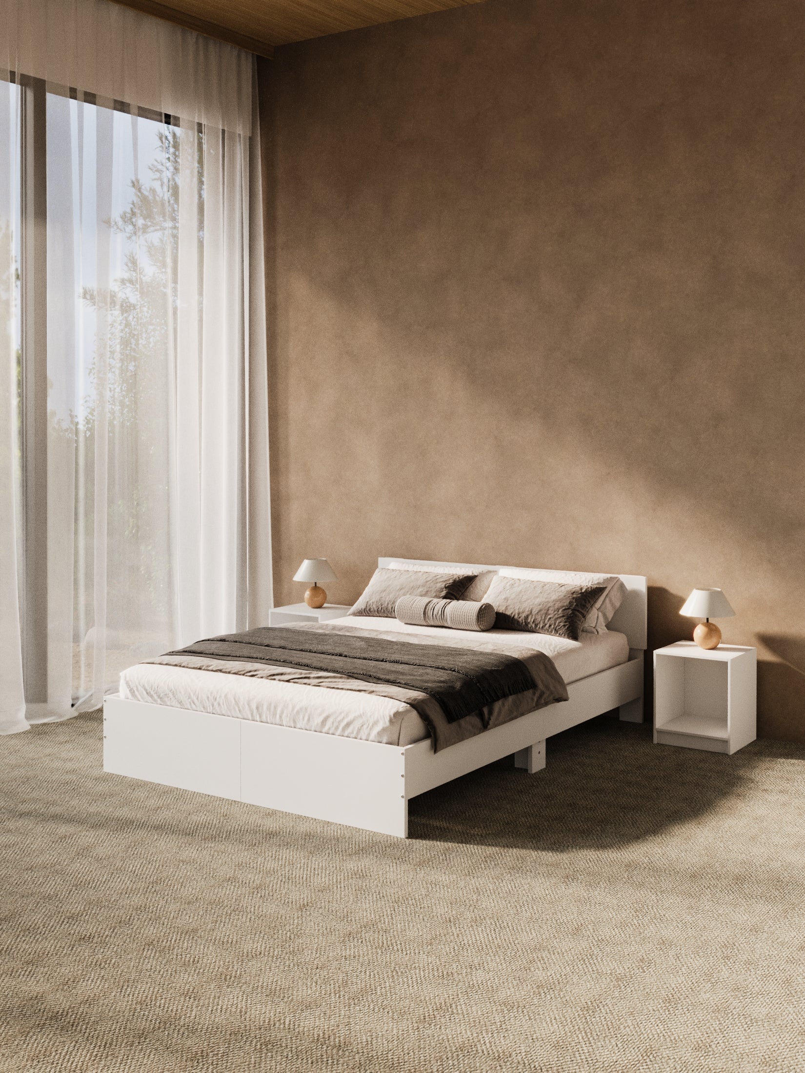 Cody White Timber Bed Frame - Image 2