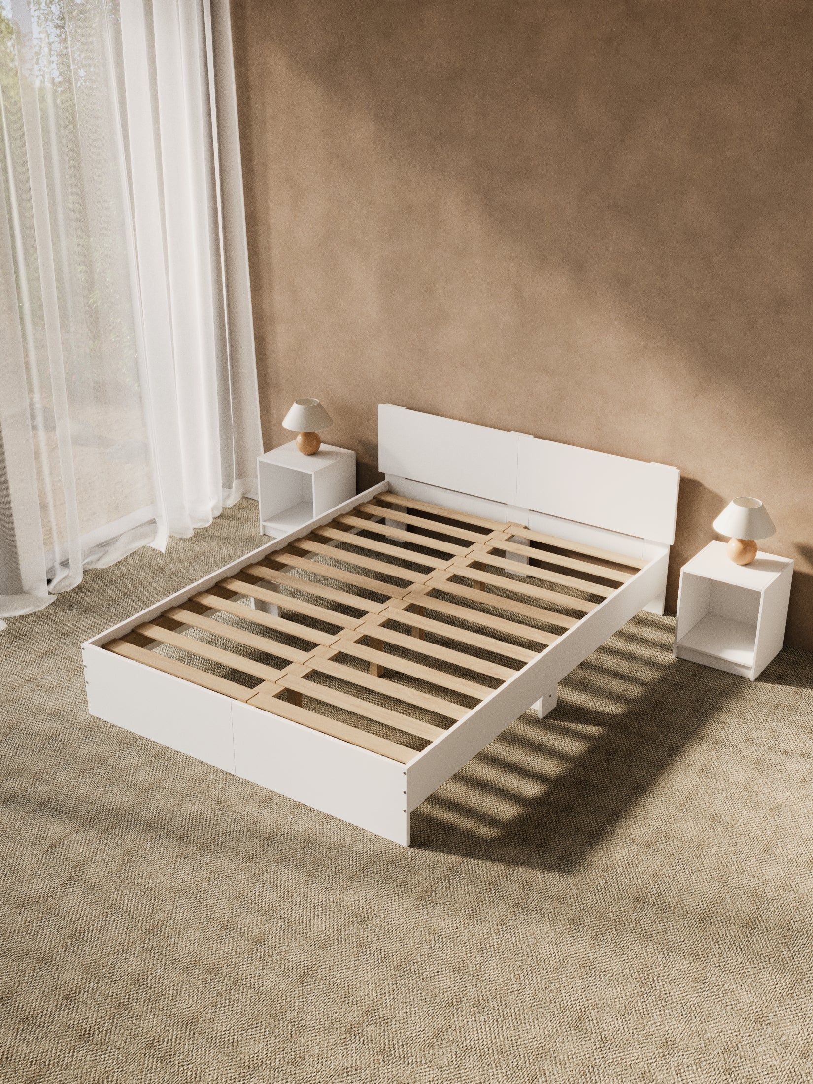 Cody White Timber Bed Frame - Image 3