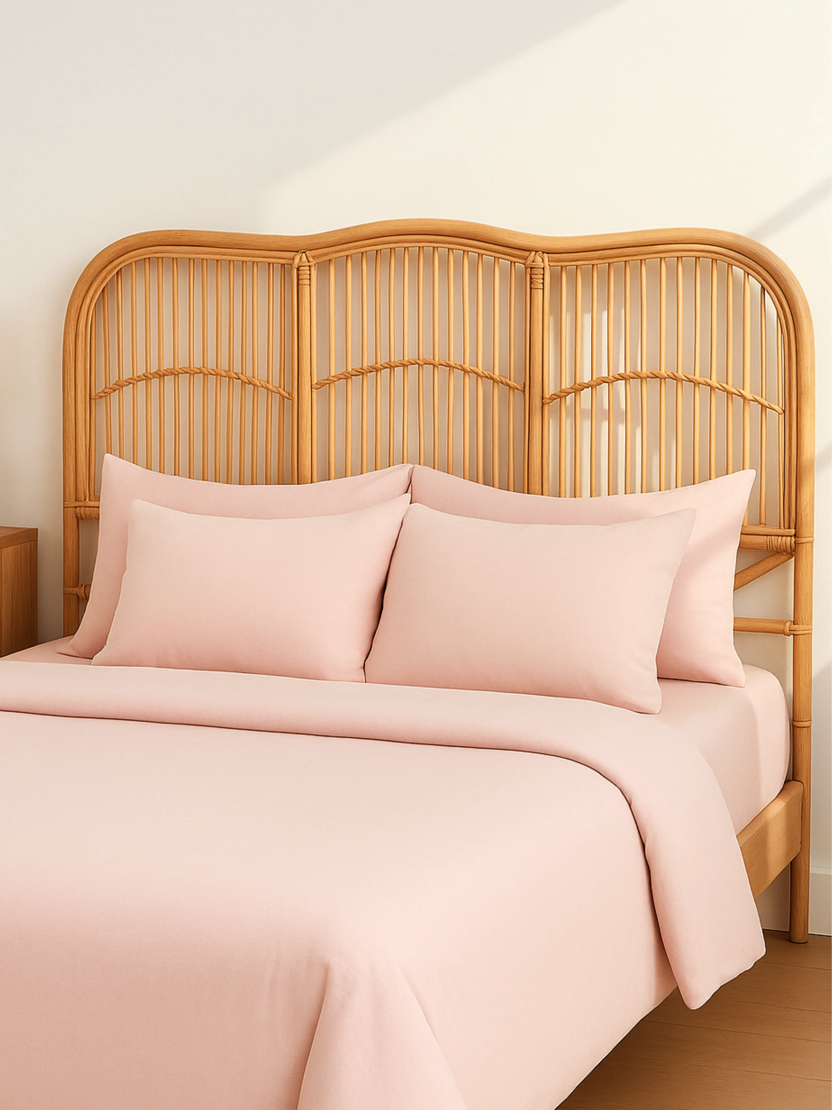 Ellie Natural Rattan Bedhead - Image 3