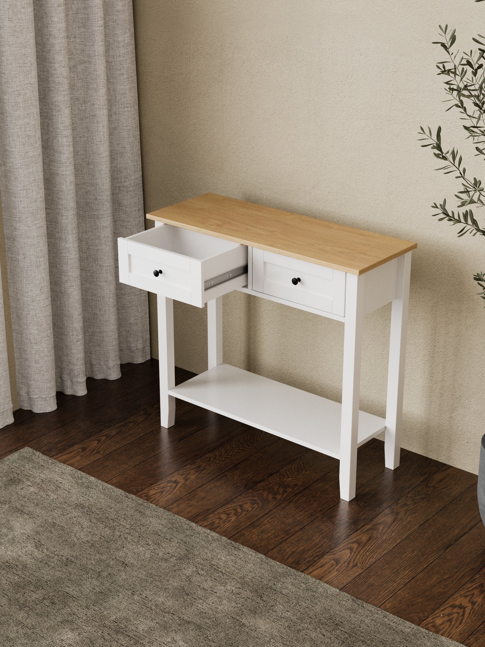 Harvey Natural White Hallway Cabinet - Image 3