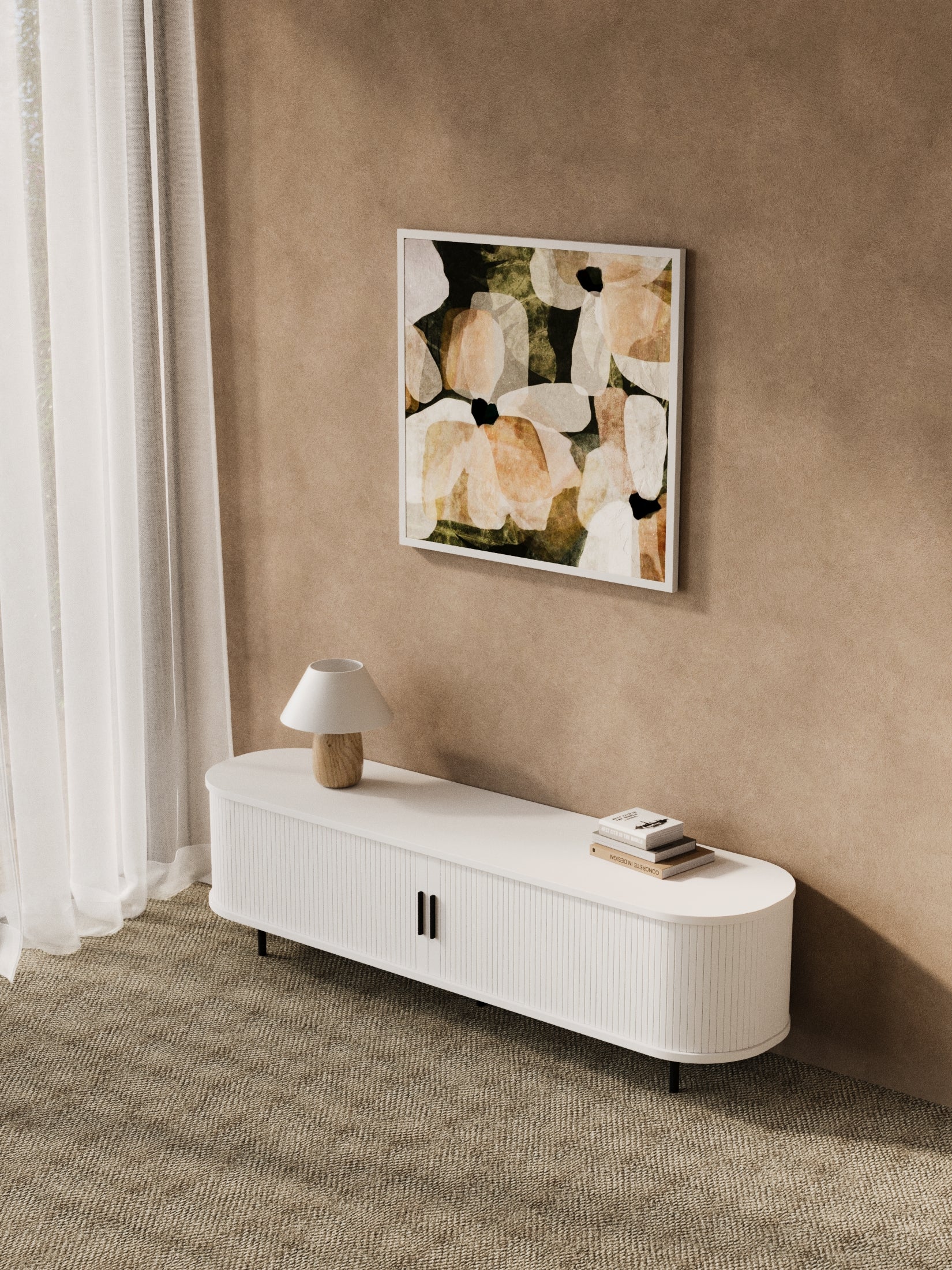 Hendrix White Curved Entertainment Unit 160cm - Image 3