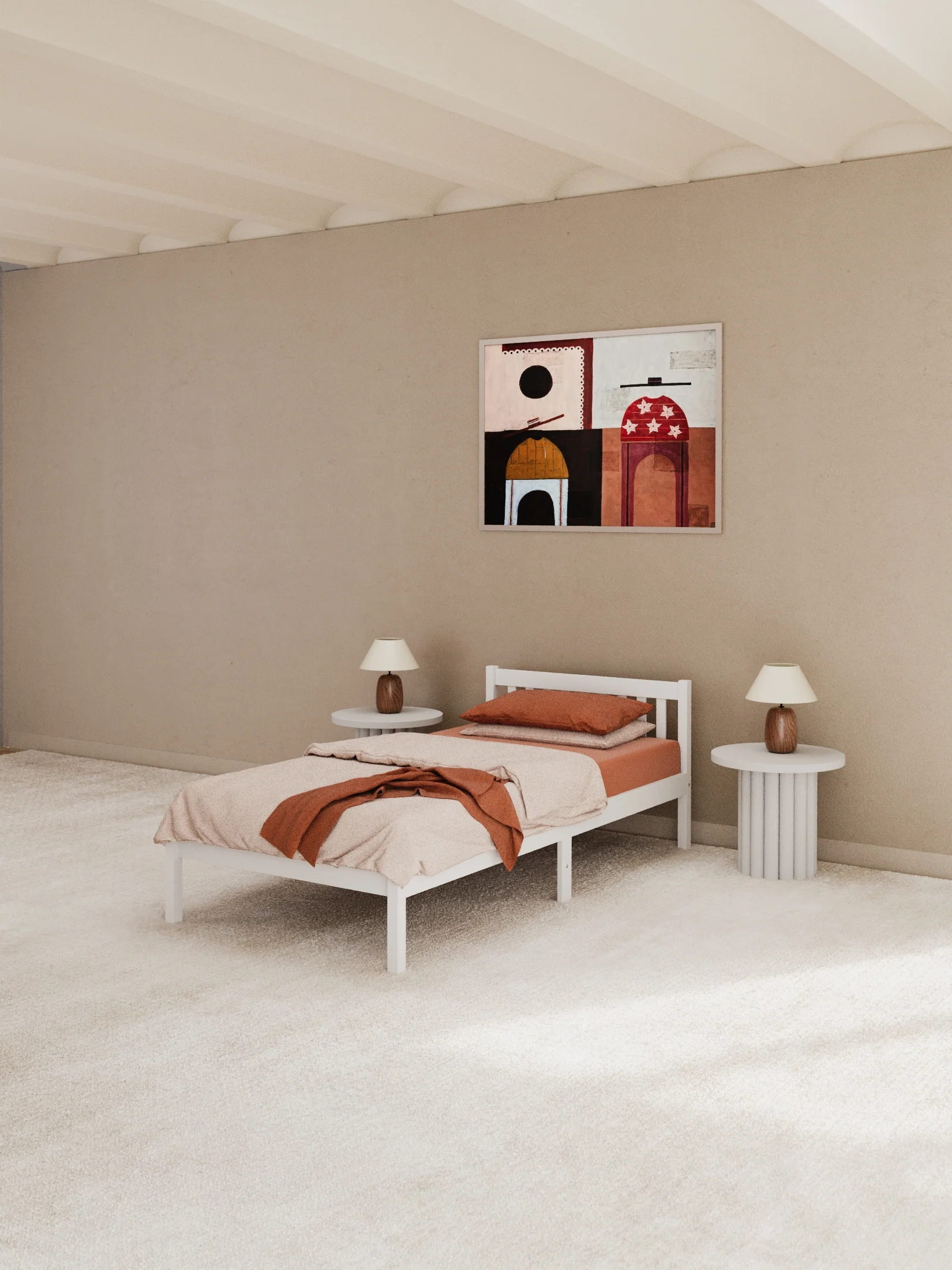 Heron White Timber Bed Frame - Image 5