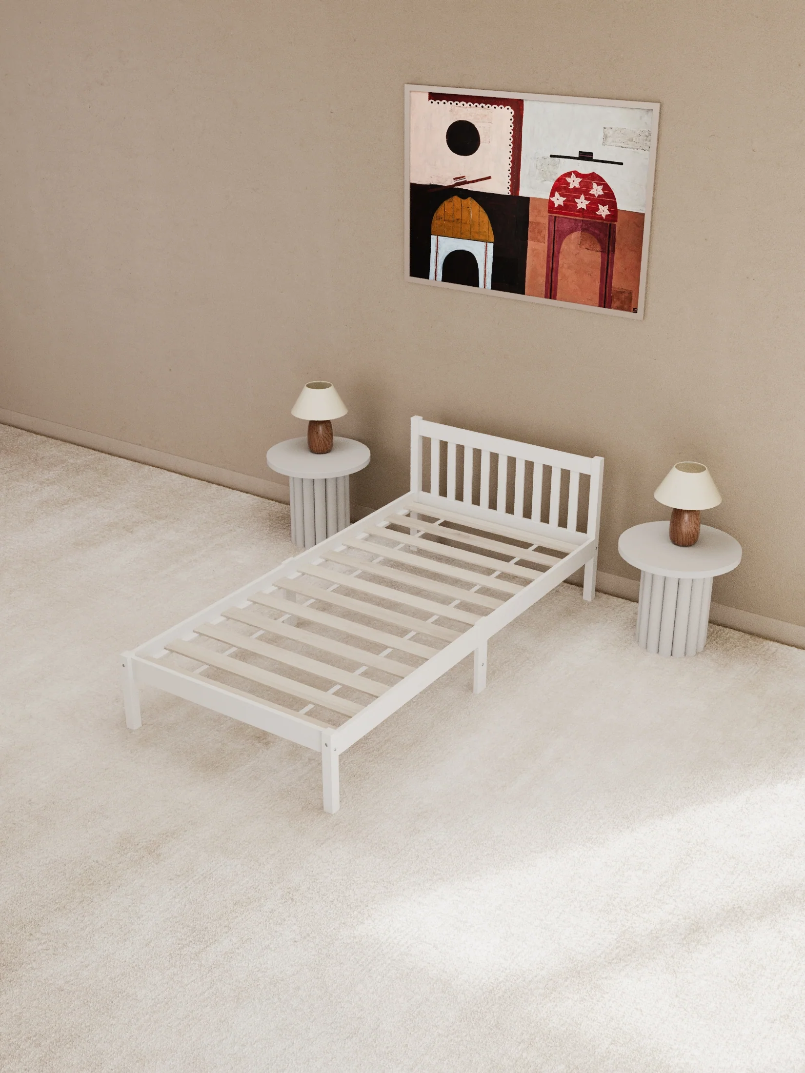 Heron White Timber Bed Frame - Image 6