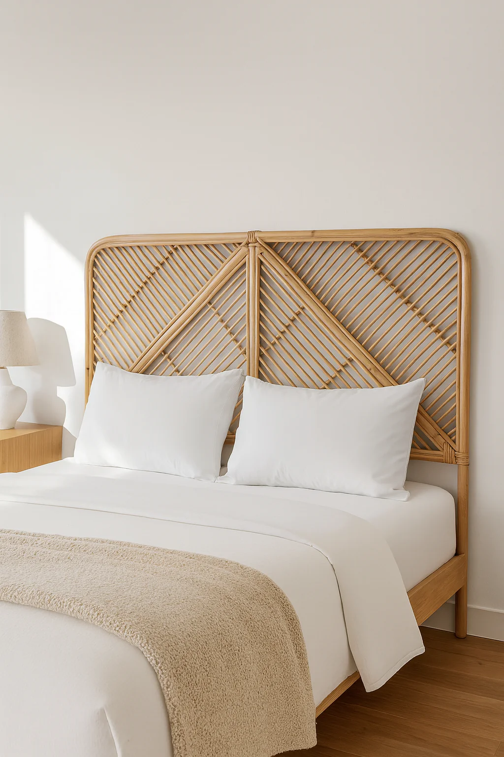 Jamie Natural Rattan Bedhead - Image 3