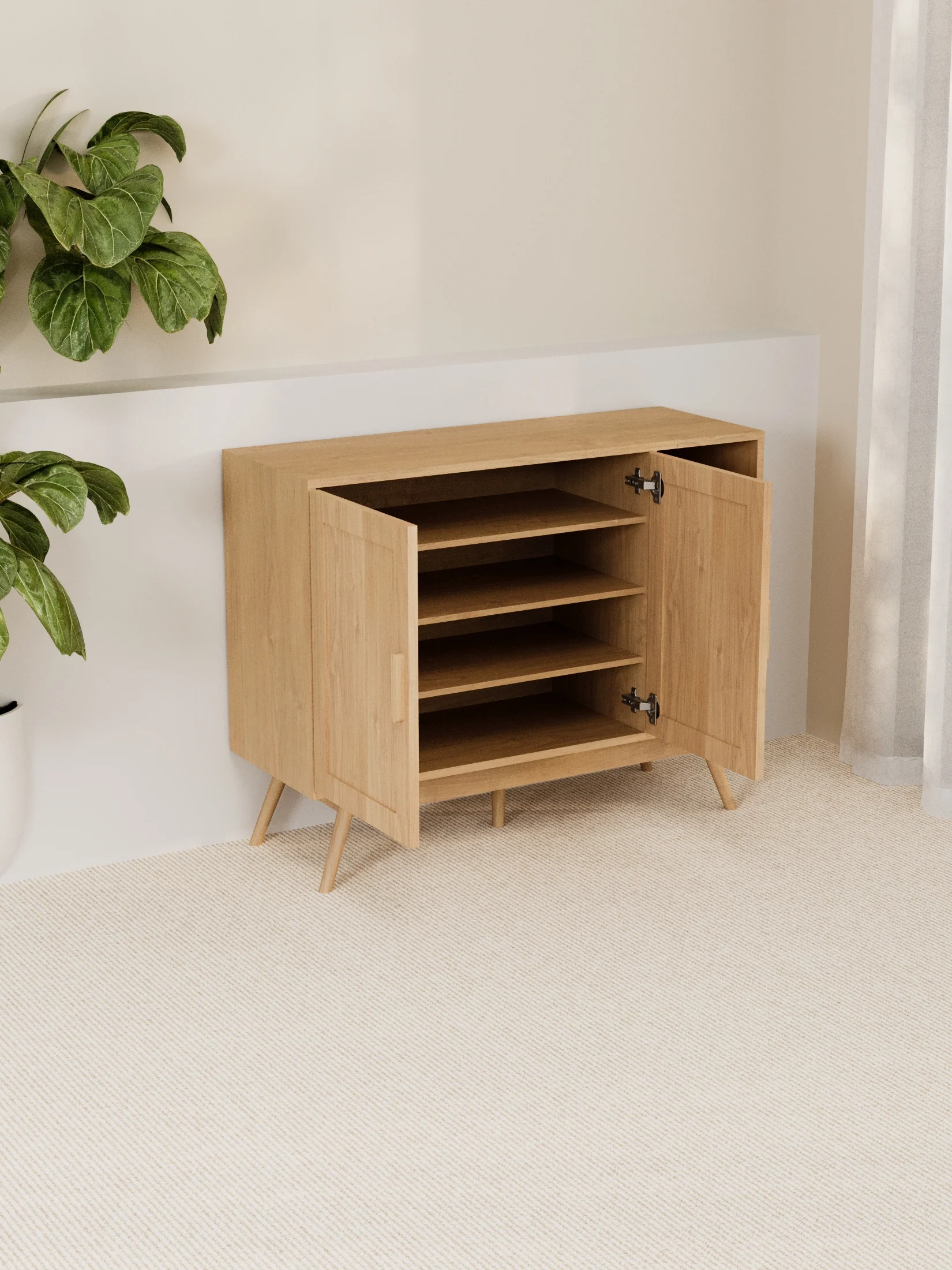 Laura Natural Rattan Sideboard Cabinet - Image 3