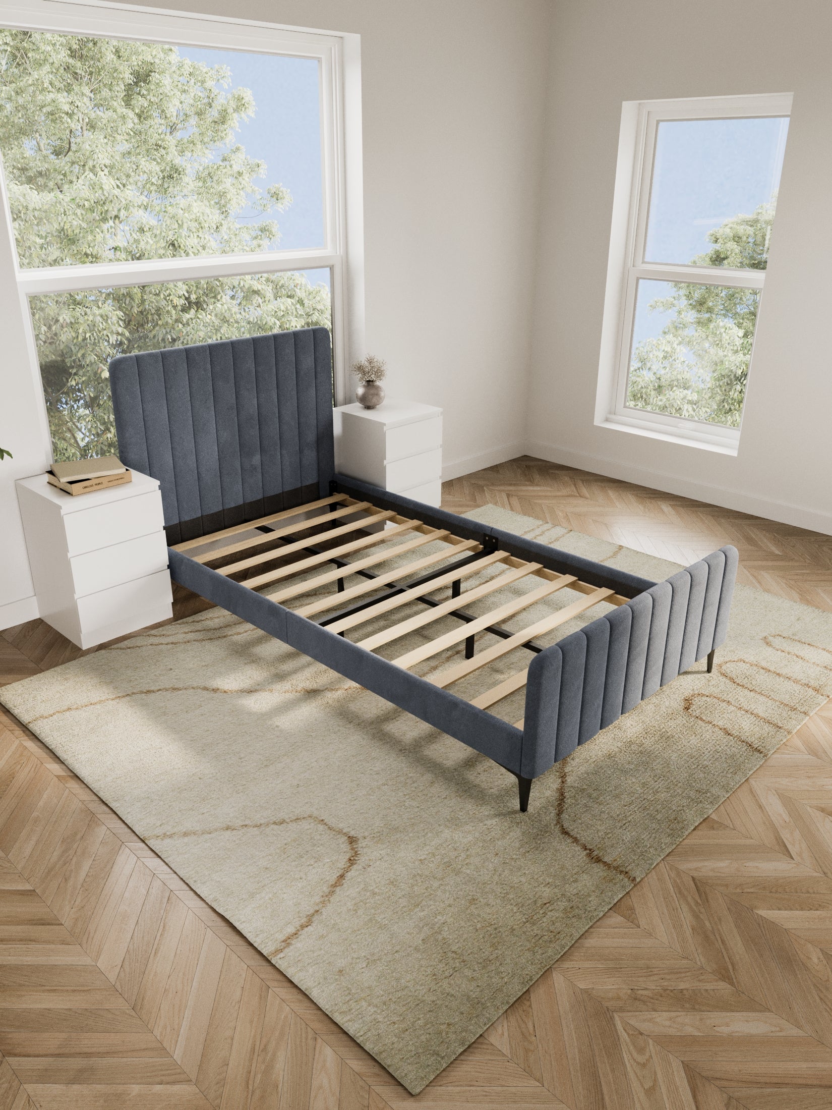Montana Grey Velvet Bed Frame - Image 6