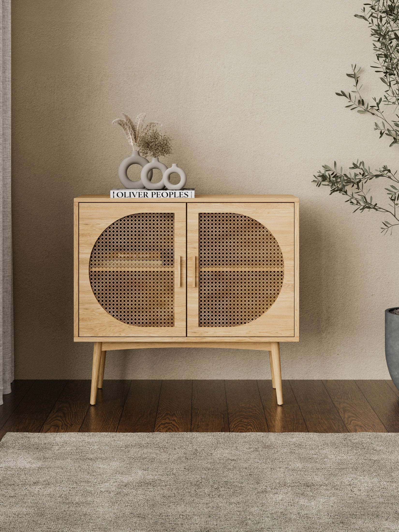 Roman Natural Rattan Sideboard Cabinet Bundle 160cm - Image 4