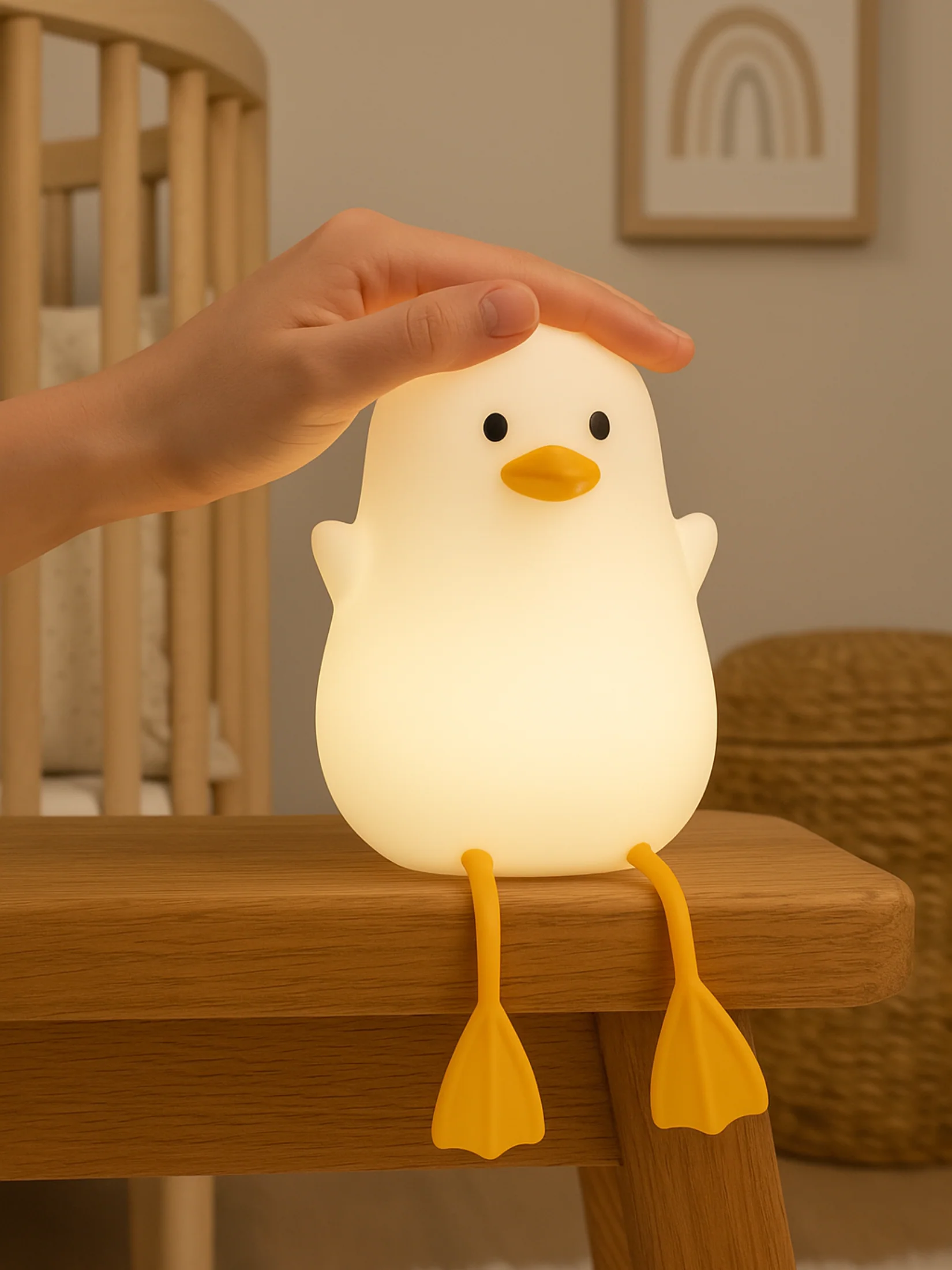 Soothing Nursery Glow Duck Touch Light - Image 4