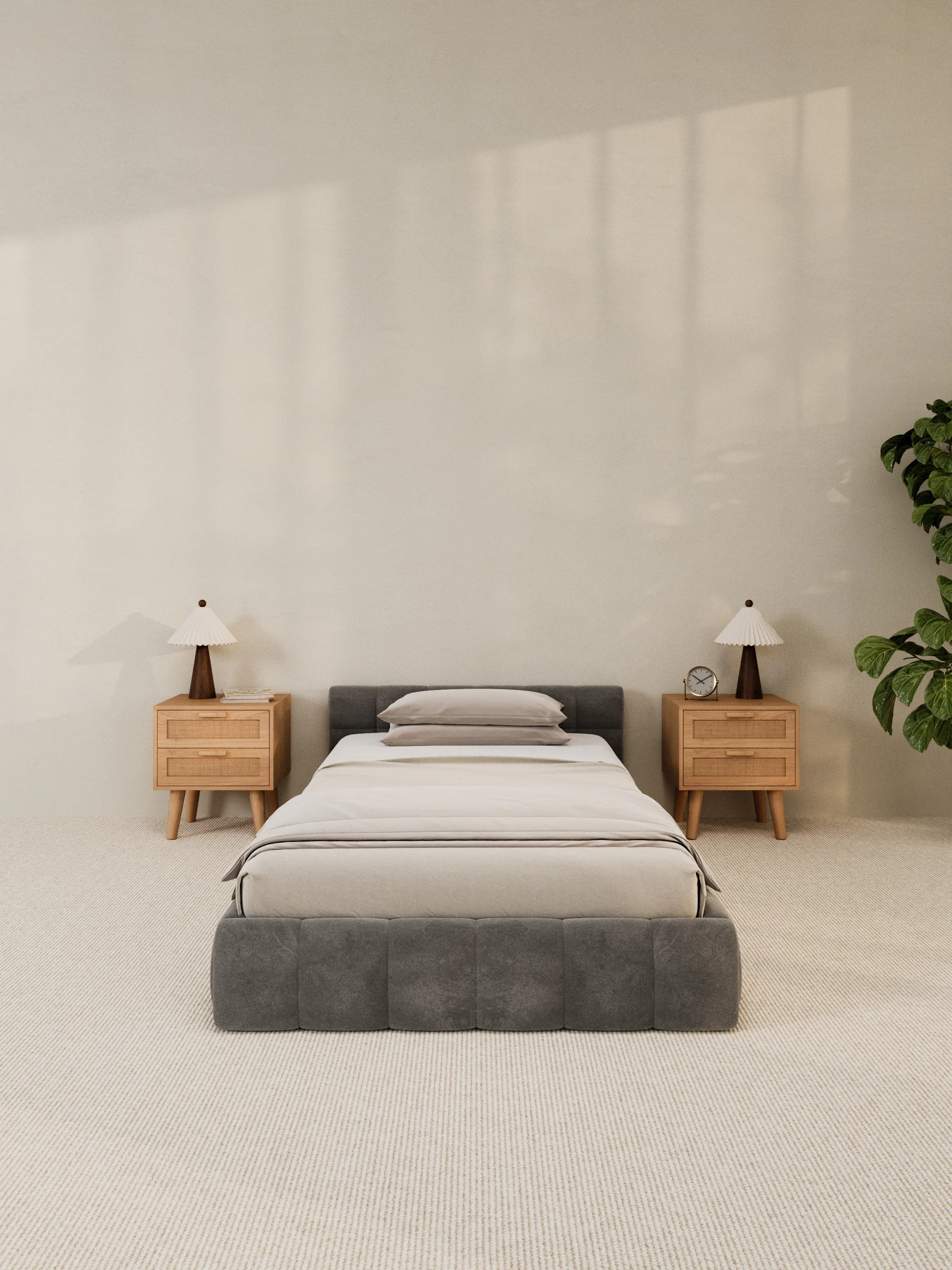 Winnie Grey Velvet Bed Frame - Image 5